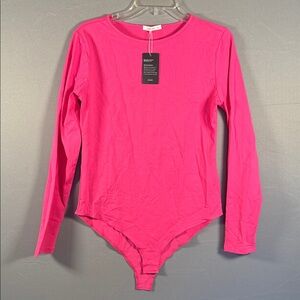 Mangdiup Pink Long Sleeve Bodysuit